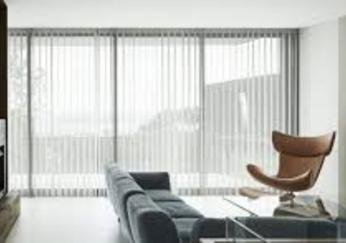Zebra blinds in a living room