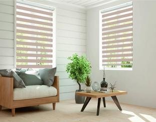 Sheer vertical blinds in a modern room